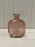 Rose Square Glass Bottle With Ribbed Design