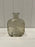 Smokey Brown Square Glass Bottle With Ribbed Design