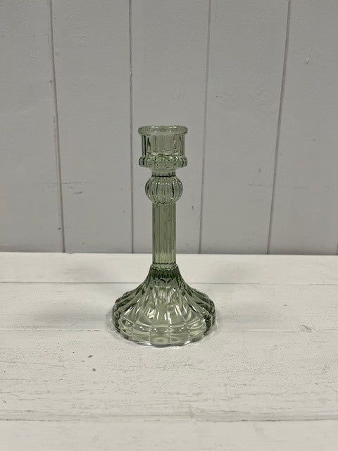 Vintage Green Decorative Glass  Candle Holder