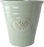 High Gloss Plastic Planter x 30cm - Embossed Olive Branch - Green
