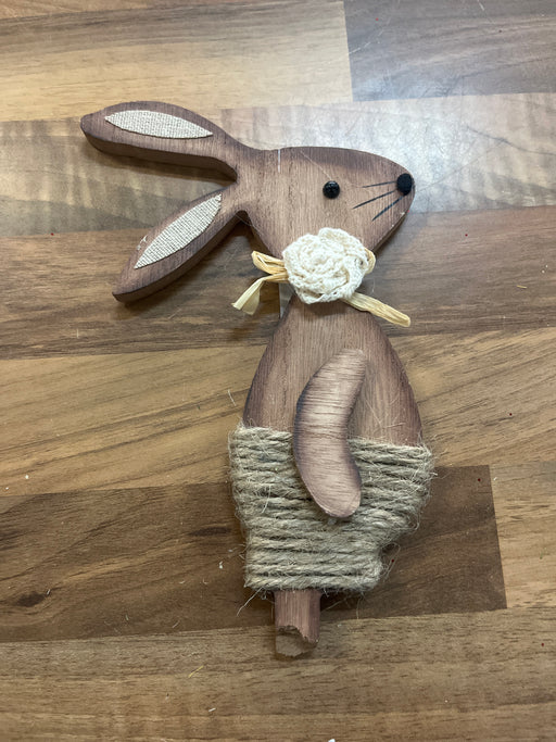 REDUCED Wooden Standing Rabbit DAMAGED