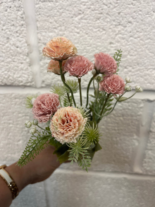 30cm mini carnation bush dusky pink peach tones