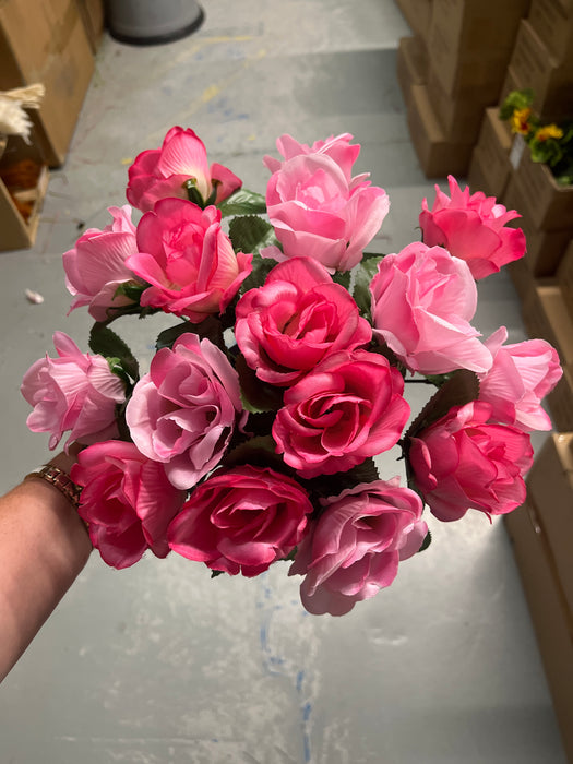 Pre-filled Rose Grave Pot - Pinks