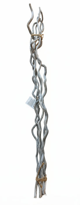 6 Twisted Willow Branches x H90cm - Grey