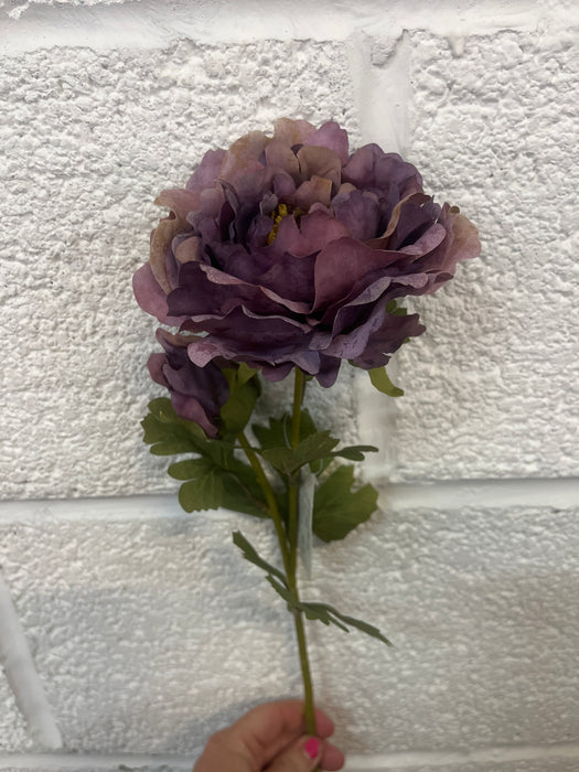 60cm dusky purple peony rose stem