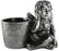 Angel Cement Planter x 28cm - Silver