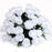 32 Stem Glitter Rose Bush - White