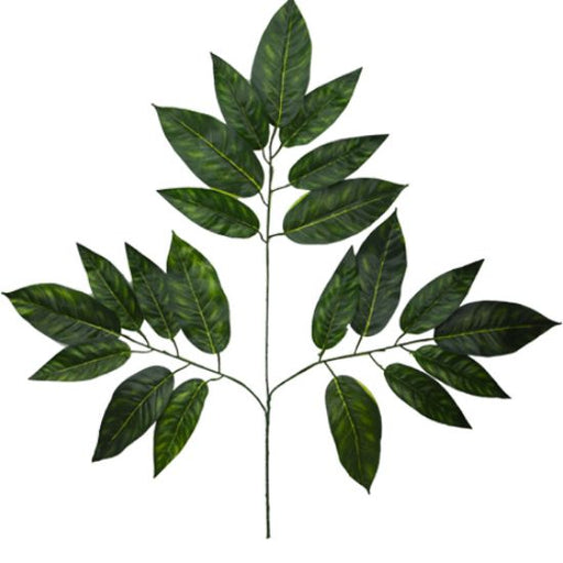 74cm Large Leaf Spray - Dark Green