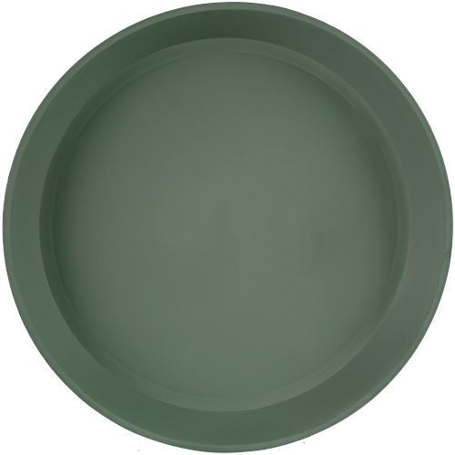 Olive Green Plastic Saucer 30cm - Dark Green