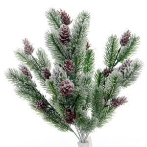 8 Stem Snowy Pine Bush