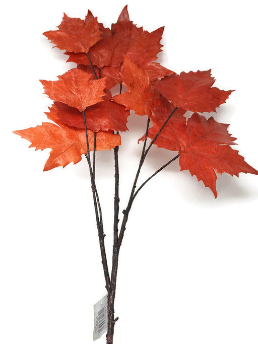 76cm Maple Leaf Spray - Autumn Red