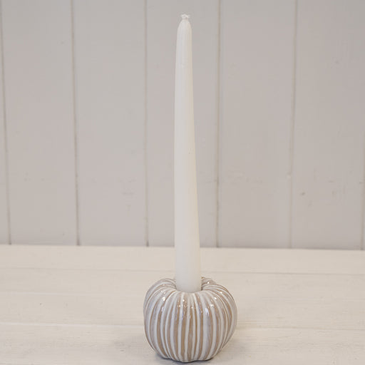 Ceramic Natural Pumpkin Candle Holder