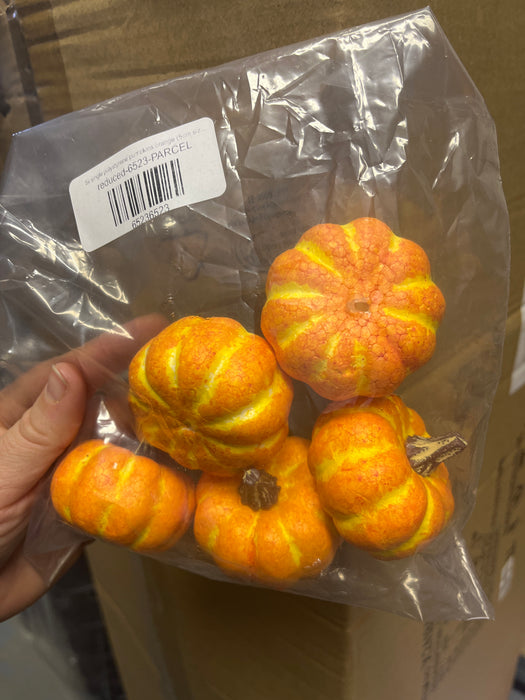 5x single polystyrene pumpkins orange (5cm size approx)