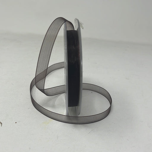 10mm x25m Organza Ribbon - Brown