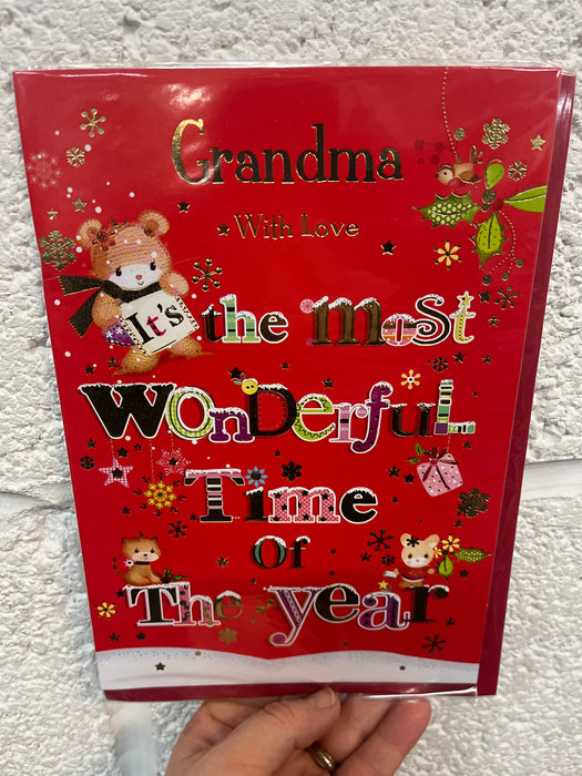 9X6" Christmas Card - Grandma