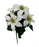 7 Stem White Velvet-Touch Poinsettia Bush x H30cm