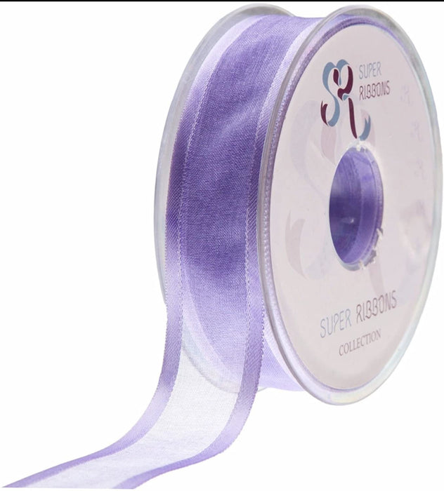 Heather Lilac 10mm Satin Edge Organza x 25m