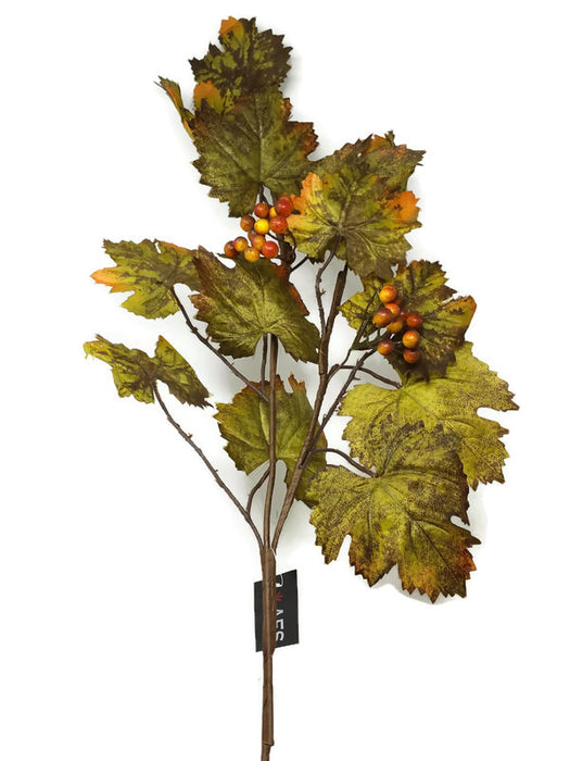 80cm Maple Leaf Spray - Autumn Green