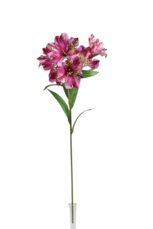 80cm Alstromeria Flower Spray - Cerise Pink - 5 heads