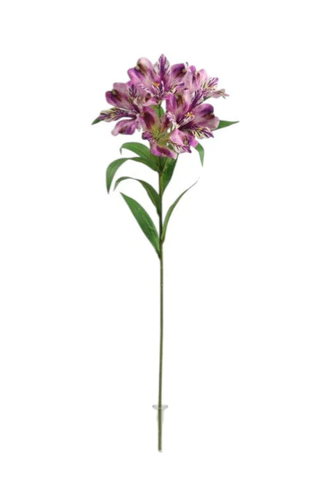 80cm Alstromeria Flower Spray -  Purple - 5 heads