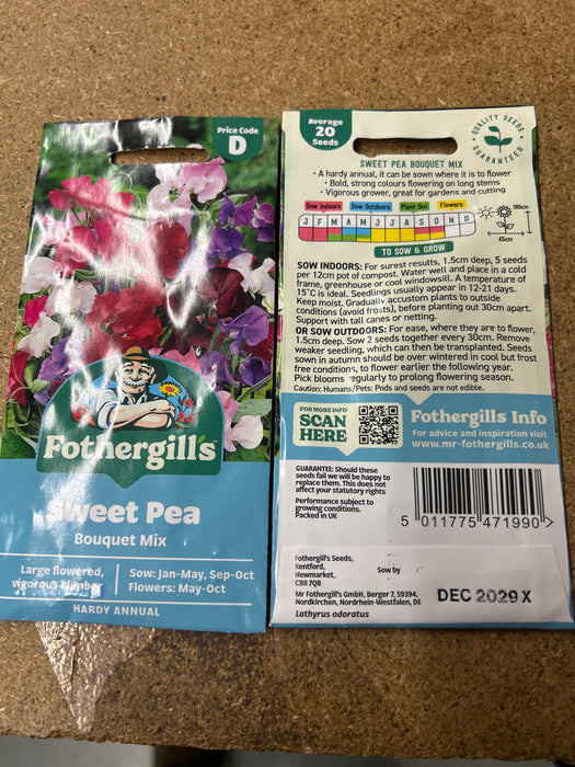 Sweet Pea Bouquet Mix Seeds