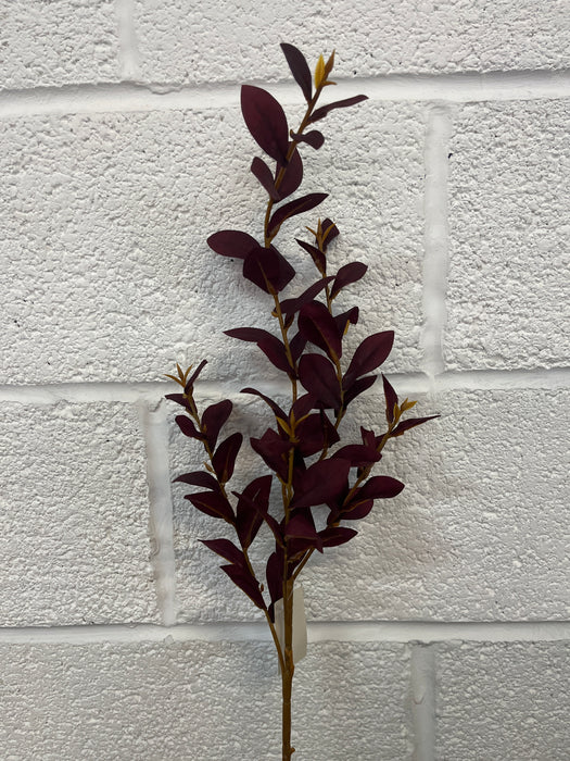 78cm burgundy ruscus stem green