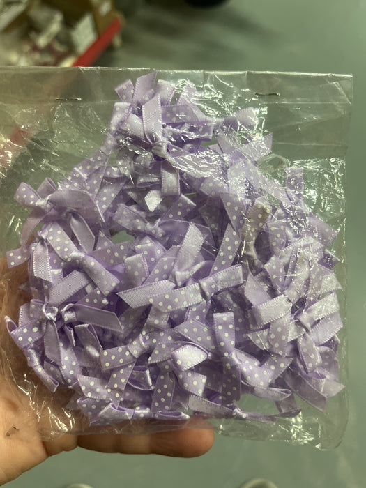 9mm Polka Dot Bows x 100 - Lilac