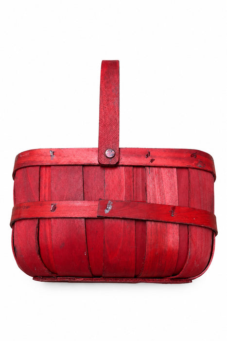 Christmas Trug with Handle 22cm - Red