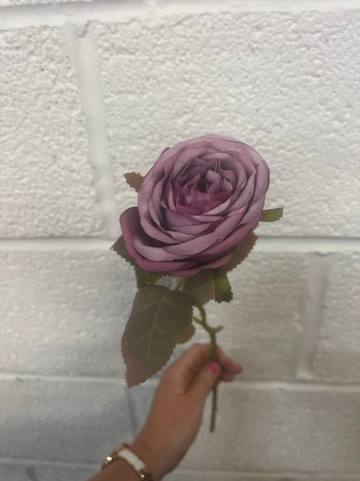 44cm vintage mauve single stem prize rose