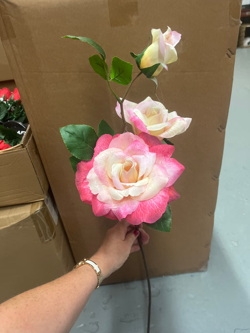 77cm rose spray hot pink shades
