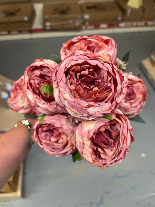 Pink dried look peony bush