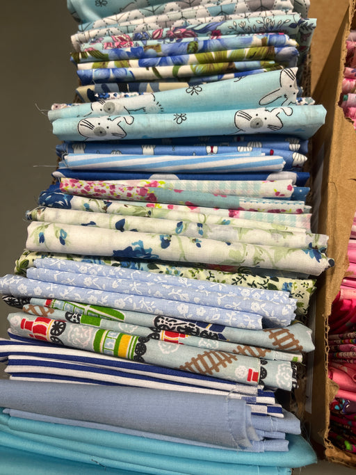 FAT QUARTER “Blue” Polycotton Fabric selected randomly-no design