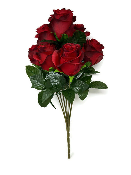 9 Head Rose Bush x 50cm - Red