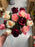 Pre-filled Rose  Grave Pot - Pink & Red