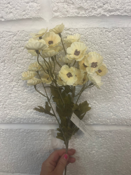 Single stem vintage cream meadow flower 53cm