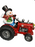 Christmas Ornament Tractor with Snowman & LED Lights x Length 24cm