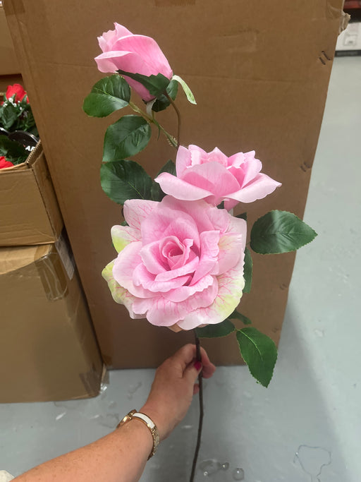 77cm pink rose spray