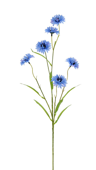 Cornflower Spray - Light Blue/Green (63cm long)