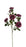 Artificial Open Rose Spray x 69cm long with 6 Heads - Purple