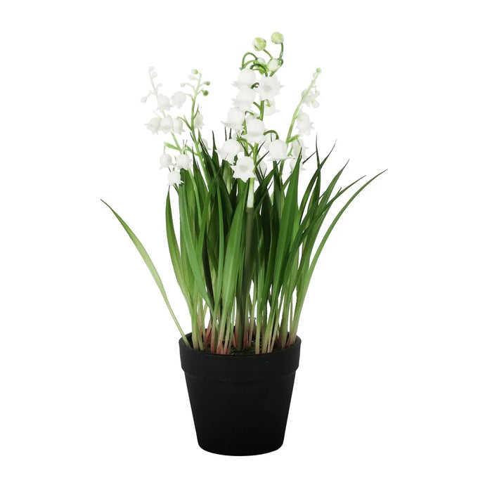 Artificial Potted Lily of the Valley – 25cm