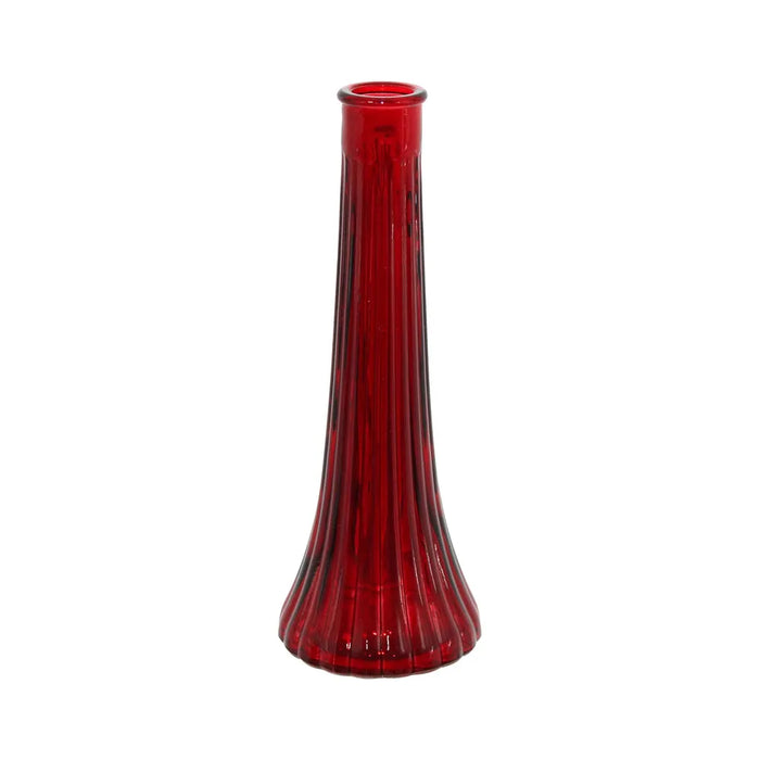 Ashley Glass Bud Vase - H21cm - Red