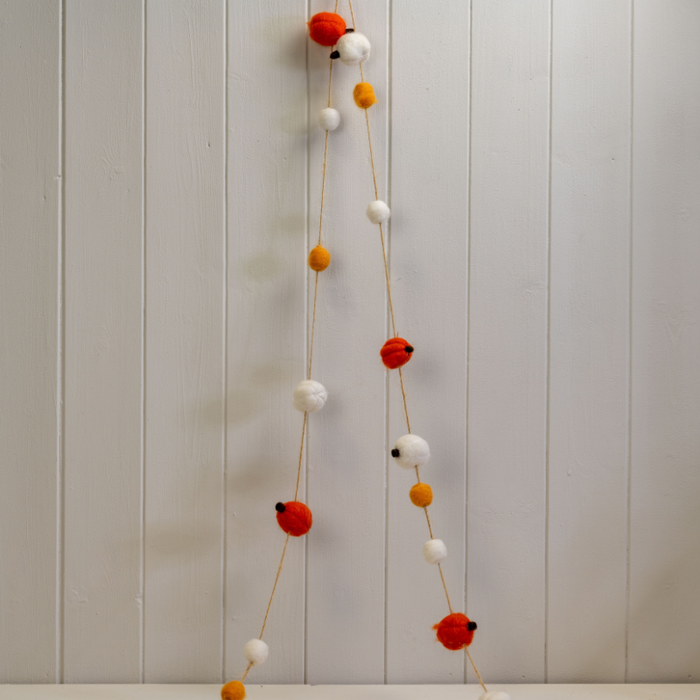 Assorted Wool Pumpkin Garland x 180cm