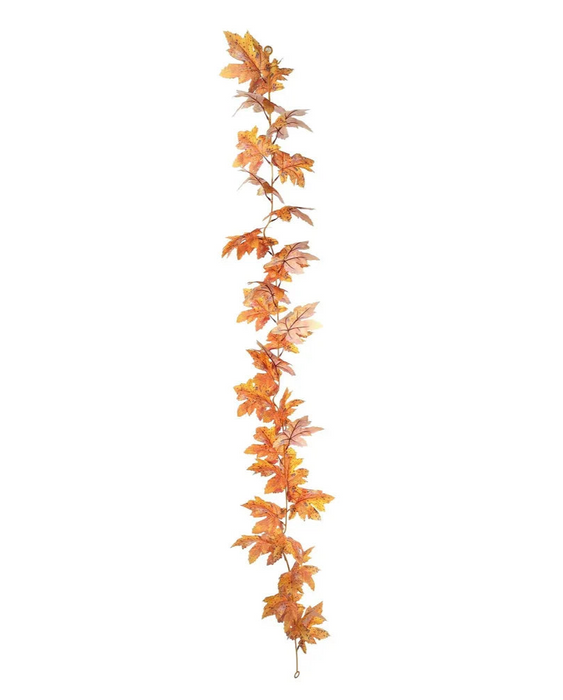 Autumn Large Leaf Maple Garland - Orange - 170cm