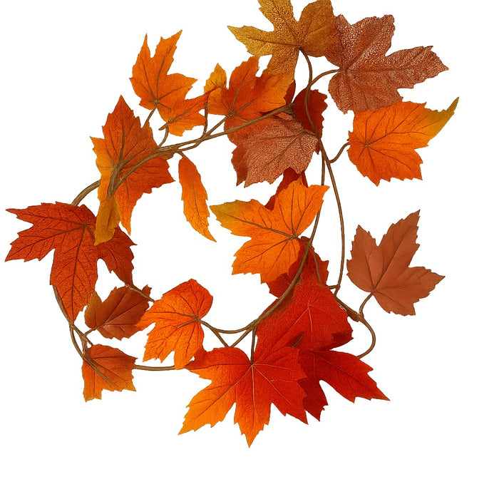 Autumnal Maple Leaf Glimmer Garland x 170cm long