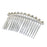 Metal Diamond Hair Comb 3.5 x 7.4cm Pack of 3