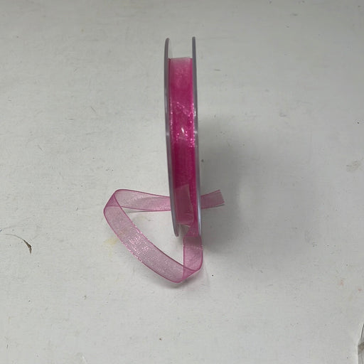 10mm x25m Organza Ribbon - Cerise Pink