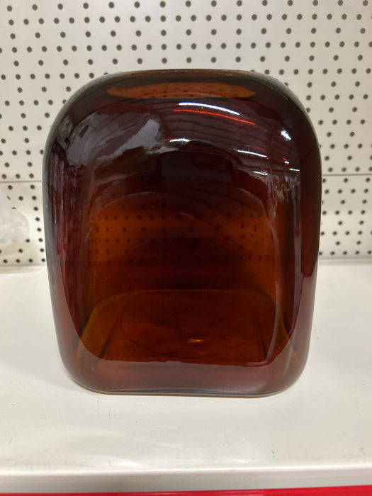 Burnt Amber Square Bubble Vase 18cm tall GL440202