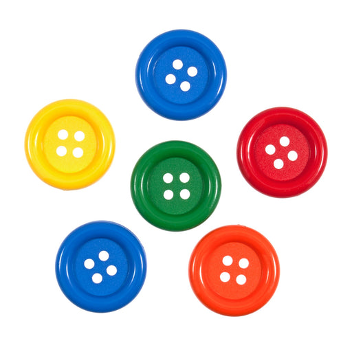 Craft Buttons Giant Pack of 6 - Primary Colours