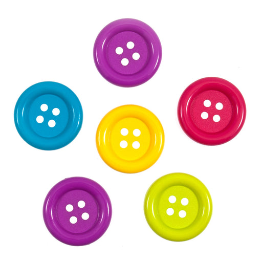Craft Buttons Giant Pack of 6 - Bright