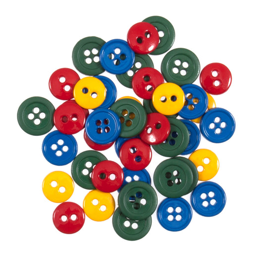 Craft Buttons Pack of 125 - Primary Colours